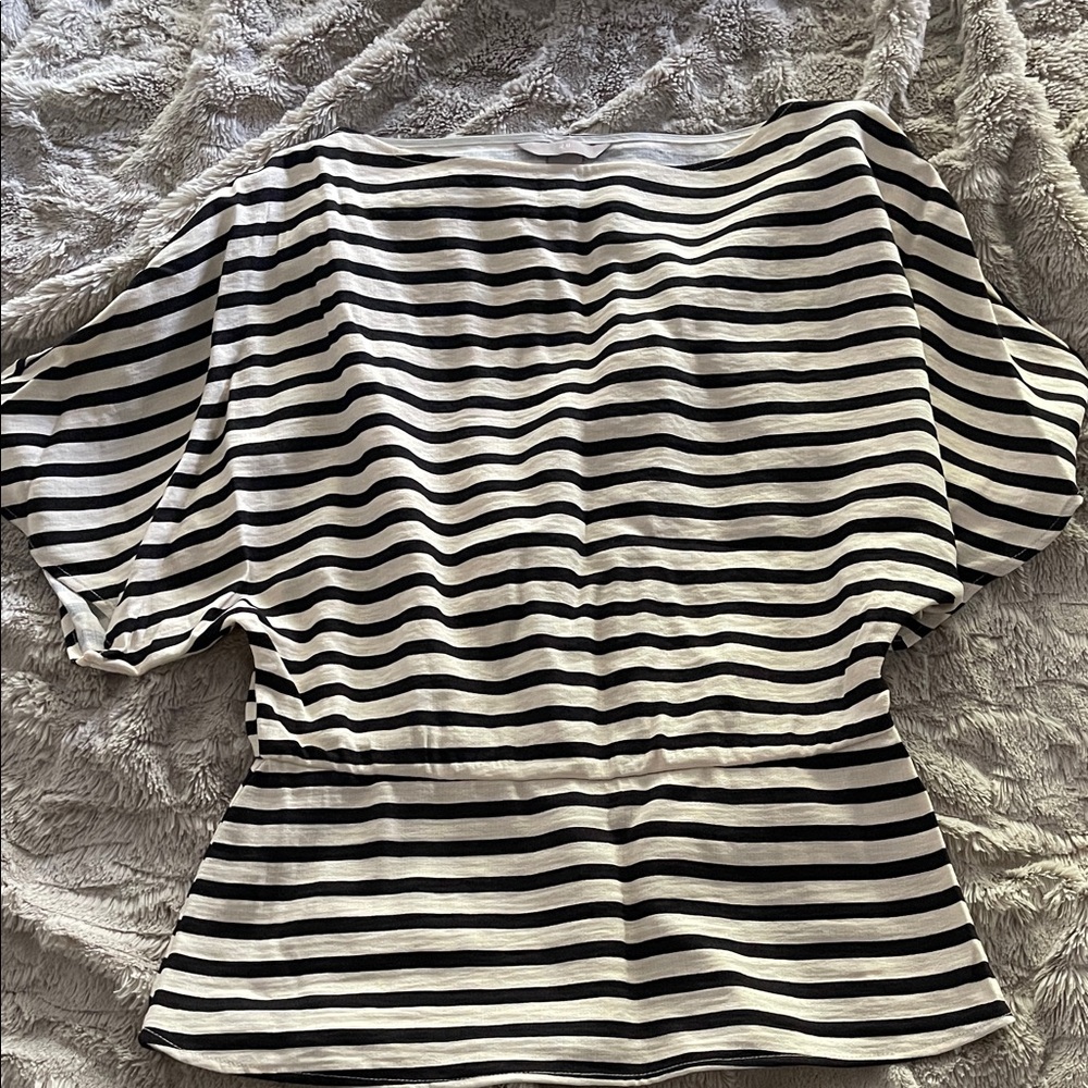 H&M Monochrome Striped Blouse